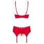 Set Obsessive Jolierose Roșu L-XL