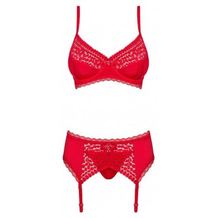 Set Obsessive Jolierose Roșu L-XL