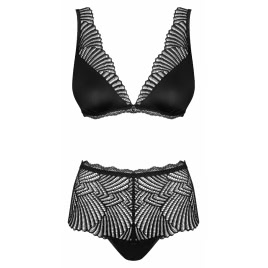 Set Obsessive Klarita cu Talie Înaltă Negru S-M