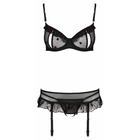 Set Passion Lovelia Negru L-XL