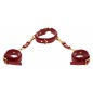 Set Zgarda si Catuse D-Ring Deluxe Rosu