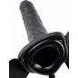 Strap On Cu Vibrații Hollow 20.3cm Negru
