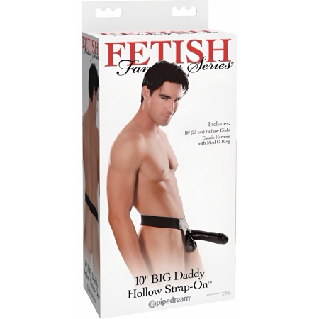 Strap-on Hollow 25cm Negru