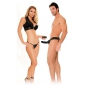 Strap On Vibrații Hollow For Him Or Her Negru