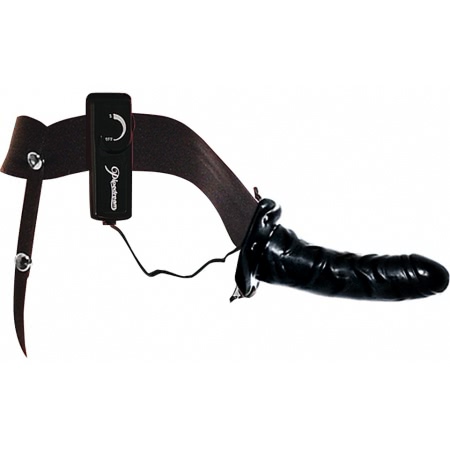 Strap On Vibrații Hollow For Him Or Her Negru