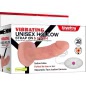 Strap On Vibrating Unisex Hollow 19cm Natural