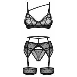 Set Obsessive Suspender Nuites Negru pe xBazar