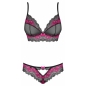 Set Sexy Obsessive Tulia din Dantelă Negru M-L