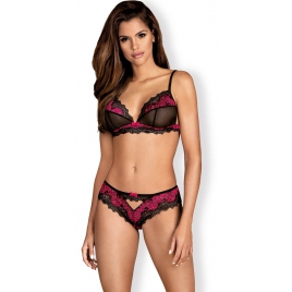 Set Sexy Obsessive Tulia din Dantelă Negru