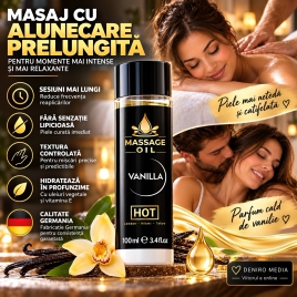 Ulei de Masaj Senzual Vanilie pentru Piele Mătăsoasă 100 ml