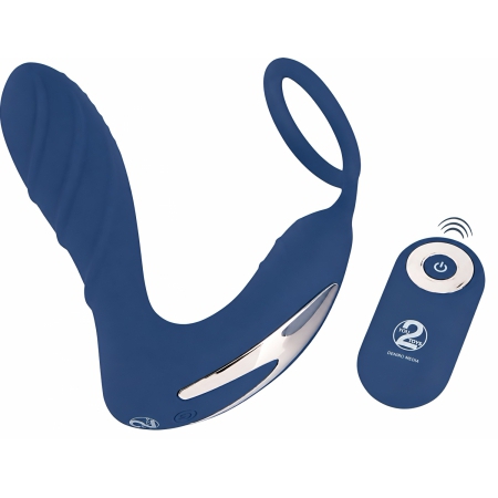 Vibrating Prostate Plug With Ring Albastru