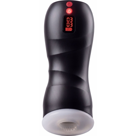 Vibrating Twin Turbo Masturbator Negru