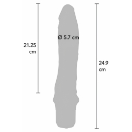 Vibrator Realist Classic Large pentru Plăcere Vaginală Negru