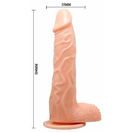 Vibrator Realist Fiery Dong cu Rotație și Încălzire