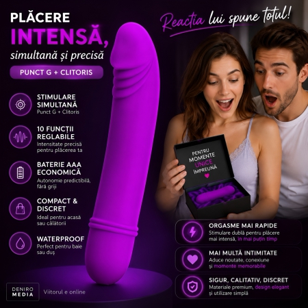 Vibrator Mic Simpatic pentru Punctul G și Clitoris Mov