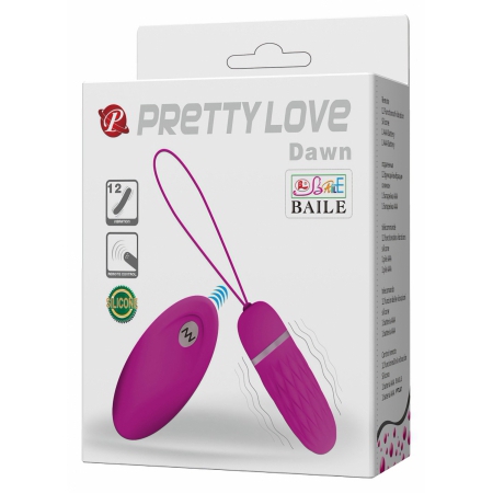 Ou Vibrator Wireless Pretty Love Dawn cu 12 Moduri
