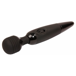 Vibrator Clitoridian Power Wand cu Cap Flexibil Negru