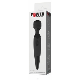 Vibrator Clitoridian Power Wand cu Cap Flexibil Negru