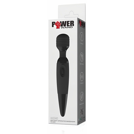 Vibrator Clitoridian Power Wand cu Cap Flexibil Negru