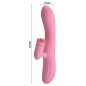 Rabbit Chris Rotativ Reîncărcabil cu Limbă și Braț Pentru Clitoris Roz