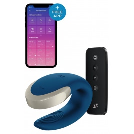 Vibrator Satisfyer Double Love Luxury Partner Albastru pe xBazar