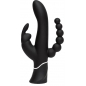Vibrator Triplu Happy Rabbit Negru
