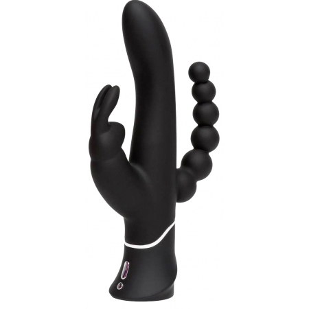 Vibrator Triplu Happy Rabbit Negru