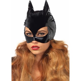 Vinyl Cat Woman Mask Negru pe xBazar