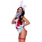 Costum Leg Avenue White Rabbit Bodysuit Multicolor M