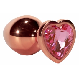 X-MEN Secret Shine Metal Anal Plug Rose Gold Heart M