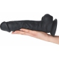 XXL 27,5 cm Dildo Realist Din Silicon Medical, Ventuză Puternică Negru