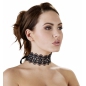 Zgardă Choker Rhinestones Negru