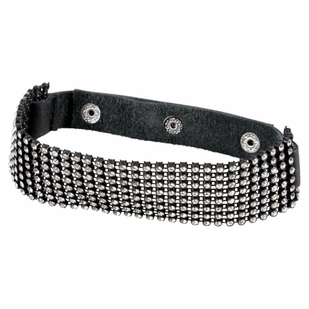 Zgardă Rhinestone Choker Negru